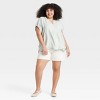 Women's Short Sleeve Henley Neck Blouse - Ava & Viv™ - 3 of 3