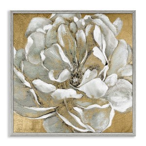 Stupell Industries Blushing White Magnolia Flower Abstract, 17" x 17" - 1 of 4