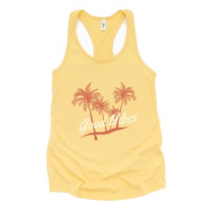 Simply Sage Market Good Vibes Palm Trees Racerback Tank - 1 of 3