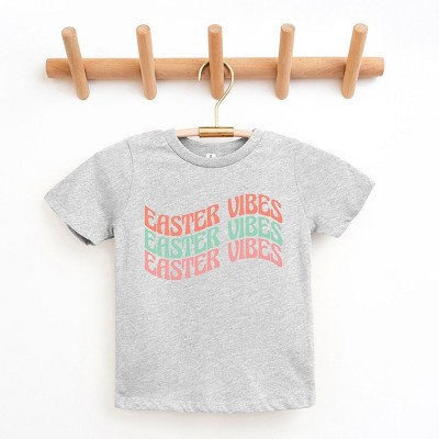 The Juniper Shop Easter Vibes Wavy Stacked Toddler Short Sleeve Tee