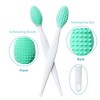 3 Pcs Lip Scrub Brush,Lip Scrubber Exfoliator,Double-Sided Silicone Lip Brush Tool Lip Exfoliator - 3 of 4