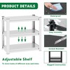 Lyngins Adjustable 3-Tier Fish Tank Rack Shelf, Heavy-Duty Steel Shelving Unit for 20-30 Gallon Aquariums, Rust-Proof & Easy Assembly Storage Shelves - 4 of 4