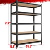 NicBex 4/5-Tier Heavy-Duty Adjustable Storage Rack,Garage Shelving with Adjustable Height Wood Shelves,Storage Organizer for Kitchen,Home & Warehouse - 3 of 4
