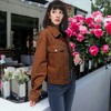 Anna-Kaci Women's Corduroy Collared Long Sleeve Button Down Jacket - 3 of 4
