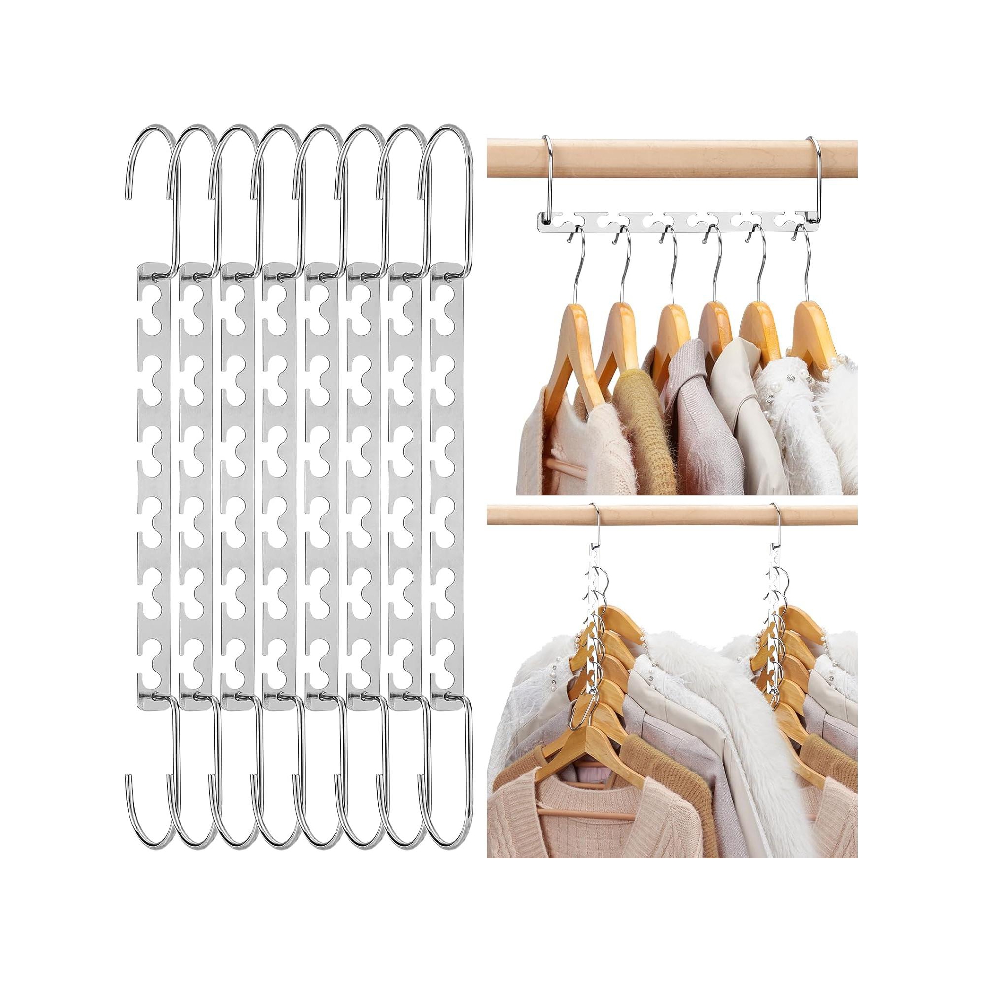 HOUSE DAY Magic Hangers Space Saving Clothing Organizer Metal 12 Pack