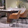 KTMBDW Set of 2 Dining Chairs with Back, Faux Leather Upholstered Modern Accent Chairs with Metal Legs for Dining Room - 4 of 4