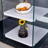 Kumasinova 23.6" 3-Tier Glass Panel Modern Nightstand,Bedside Table with Shelves,Night Stand with Tempered Glass,Side Table for Bedroom - 4 of 4