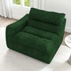 DOMETOUR Lazy floor sofa, modern floor lounge chair with left arm, comfortable beanbag sofa, suitable for living room bedroom office - Green - 3 of 4