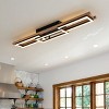 LLHZSY Integrated LED Rectangle Wood Semi Flush Mount Ceiling Light for Hallway Foyer - 39 3/8“ - 2 of 4