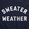 Sweater Weather Crewneck Sweatshirt Funny Chilly Fall Cold Winter Season Longsleeve - Crazy Dog Crew Neck Sweatshirt - 2 of 4