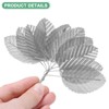 Unique Bargains Artificial Silk Wire Single Flower Leaves for DIY - 2 of 4