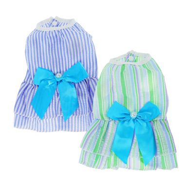 blue dog dresses Sniffany & Co Dog Dress