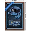 Trends International MLB Tampa Bay Rays - Neon Helmet 23 Framed Wall Poster Prints - 3 of 4