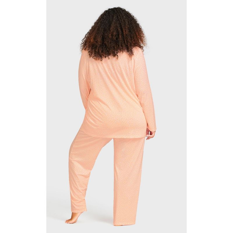 Women's Plus Size Button Through Sleep Top - Pink | AVENUE, 4 of 7