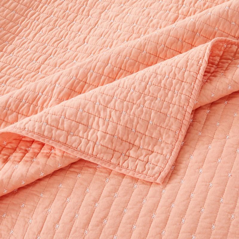 Monterrey Quilt Bedding Set Coral Orange - Greenland Home Fashions , 4 of 6