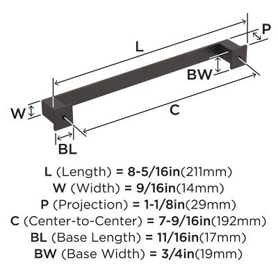 Oil-Rubbed Bronze Traditional Bar Cabinet Pull with Mounting Hardware