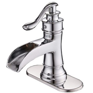 BWE Single Hole Single-Handle Low-Arc Bathroom Faucet - 1 of 4