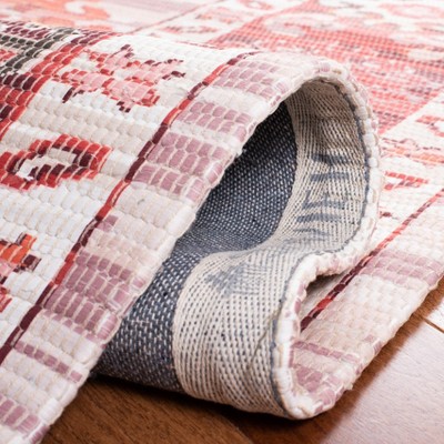 Ivory & Terracotta 8' x 10' Hand Loomed Synthetic Area Rug