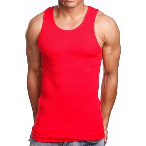 3 Pack PRO 5 Men's A-Shirt Undershirt Cotton Muscle Shirt Pre-Shrunk Tank Top - 1 of 1