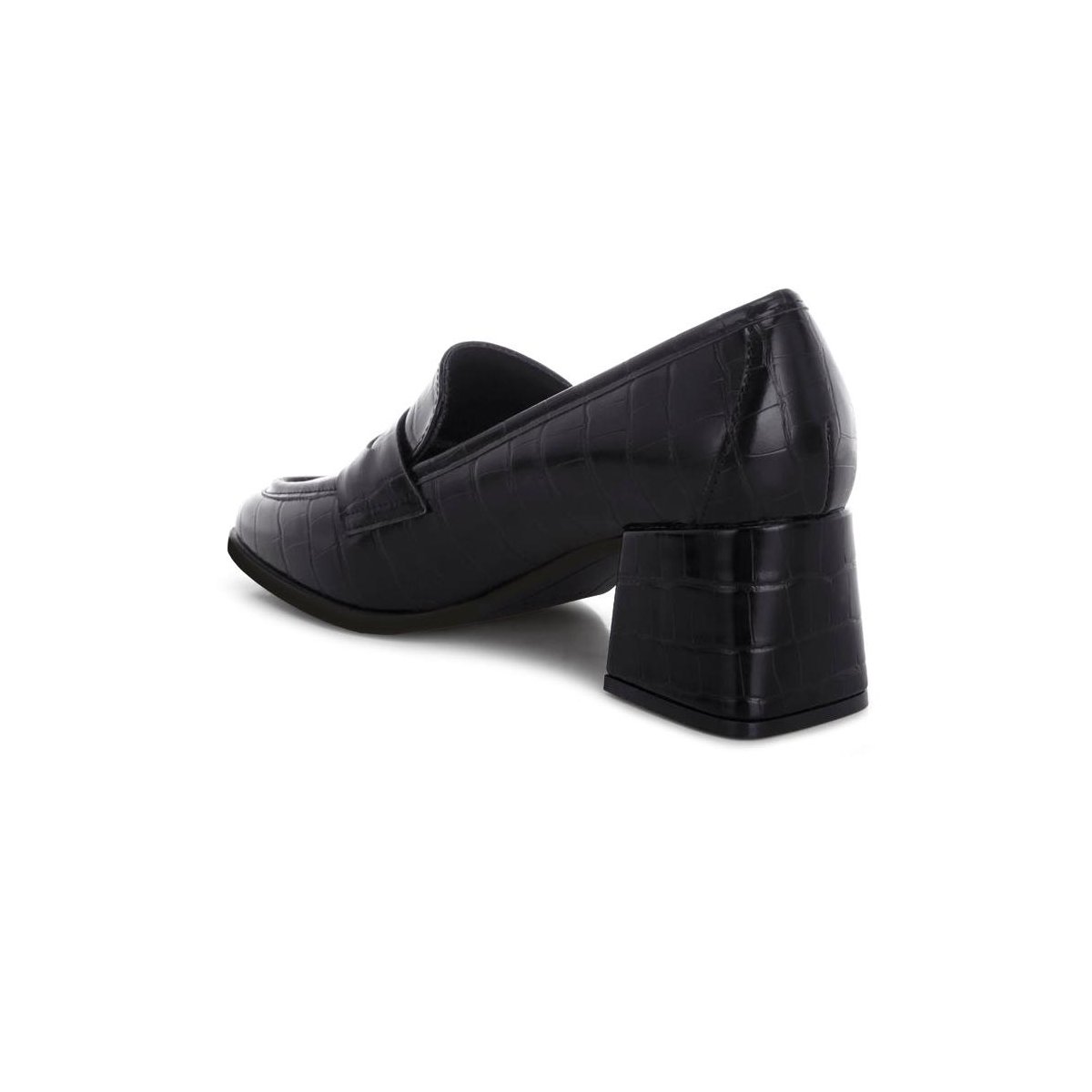Женские туфли London Rag Womens Pitaka Block Heel Penny Strap Loafers 10 — фото 3