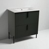 30" Bathroom Vanity with Soft Close Undermount Drawers, High-Quality Ceramic Sink, Handcrafted Fluted Design, Full Extension Storage,Bathroom Cabinet - 4 of 4