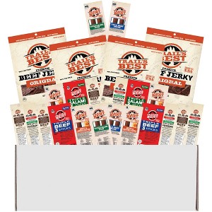Trail's Best 24-Piece Sampler Gift Box (4 bags of jerky and 20 packs of assorted sticks) - 1 of 4