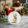 Lomsoe Dogs Ornament Dogs Lovers Christmas Xmas Ornaments Decor Funny Christmas Hanging Ceramic Ornament - 4 of 4