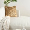 Mina Victory 20"x20" Oversize Sofia Foil Print Square Throw Pillow Gold/Beige - 2 of 4