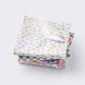 Flannel Baby Blankets - Painterly Floral - 4pk - Cloud Island™ - 1 of 4