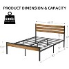 Queen Platform Bed Frame, Headboard & 12'' Underneath Storage, Heavy Duty Metal, Metal Slat Support, No Box Spring Needed, Easy Assembly - 3 of 4