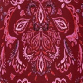 burgundy painted medallion