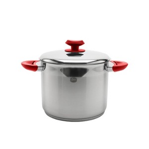YBM Home Professional Chef's 18/10 Stainless Steel Stock Pot Covered Tri-Ply Capsule Base With Bakelite Handle, Induction Compatible - 1 of 1