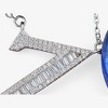 Anna-Kaci Silver Tone Initial Letter Pendant Necklace with Crystal Rhinestone Accents - 3 of 4