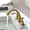 CLIHOME 8 in. Widespread 3-Hole 1.2 GPM Bathroom Faucet Faucet With Double-Handle - 3 of 4