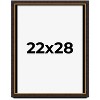 PosterPalooza | Modern Shadow Box 1" Depth Brown Picture Frame - UV Acrylic, Backing, Hanging Hardware - 2 of 4