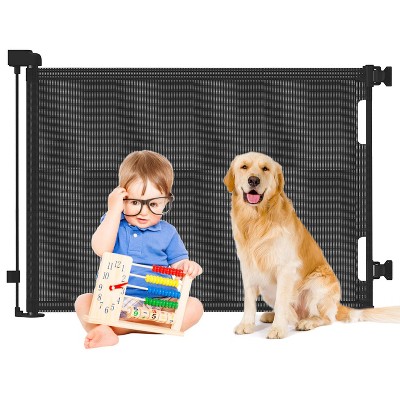 iMountek "Retractable Baby Security Gate Extra Wide 61x34in Child Safety Gate for Doorway Hallway Indoor/Outdoor"Black