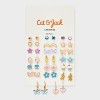 Girls' 20pk Foods Earring Set - Cat & Jack™ Blue/Pink: Stud Earrings, Recycled Zinc, Acrylic - 2 of 3