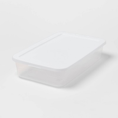 41qt Clear Under Bed Storage Box White - Brightroom™
