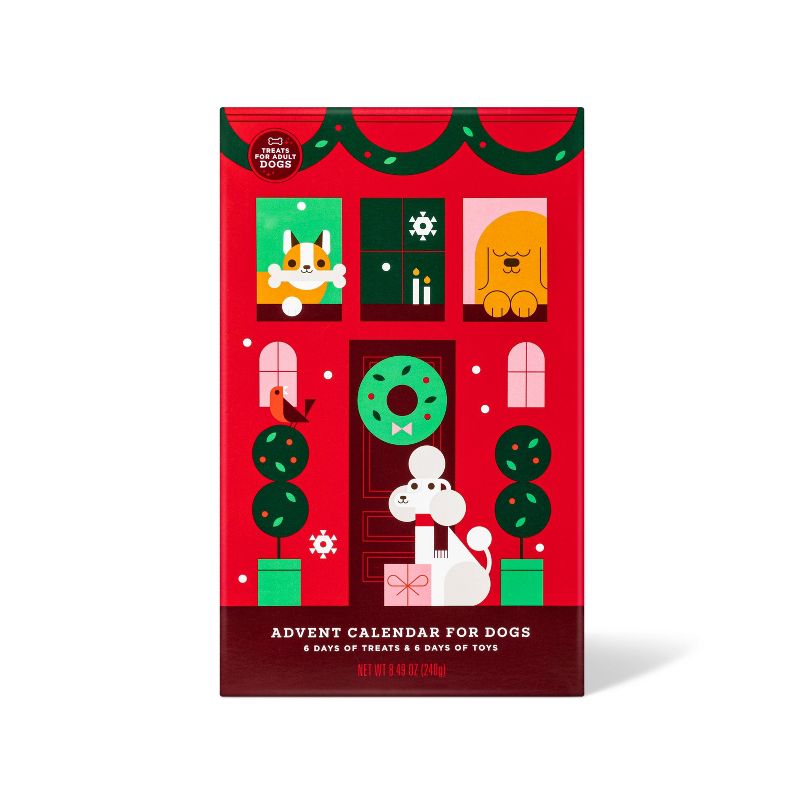 Holiday Dog Treats And Toys 12-day Advent Calendar Apple, Cinnamon &#38; Peanut Butter Flavor &#8211; 8.49oz/6ct - Wondershop&#8482;, 1 of 8