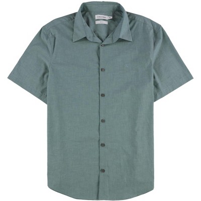 Calvin Klein Mens Stretch Button Up Shirt