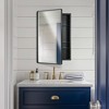 Head West 16.5"x27.5" Black Metal Wall Mount Storage Organizer with Glass Shelves - 2 of 4