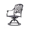 NicBex Set of 2 Outdoor Dining Chair,Modern Patio Dining Chairs with with Cushion,26 inch Aluminum Chairs Suitable for Patio,Garden,Gray White - 4 of 4
