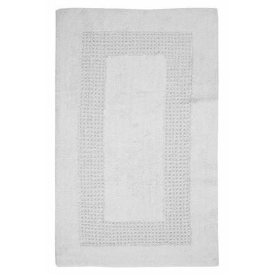 Perthshire Platinum Collection Beautiful Cotton Bath Rug Features Classic Racetrack Design Rug 17" X 24" Ivory