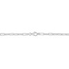 EVERLY JEWELRY | Sterling Silver 3.5mm Fancy Cut Paperclip Chain Bracelet, 9inch - 2 of 4
