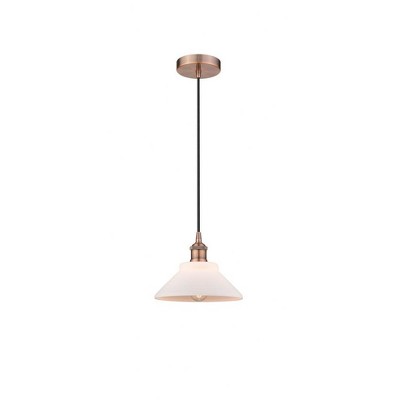 Orwell - 1 Light Cord Hung Mini Pendant In Industrial Style-7.75 Inches Tall and 8.38 Inches Wide