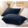 LISM 20x26 Inches Flannel Pillowcases with Zipper,Cozy Fuzzy Velvet Standard Pillow Shams Set of 2 - 3 of 4