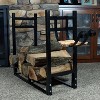 Sunnydaze Indoor/Outdoor Steel Fire Pit or Fireplace Firewood Log Rack Holder with Kindling Storage Space - 33" - image 4 of 4