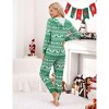 BLUEMING Women's Family Matching Christmas Pajamas Reindeer Print Fleece Onesie - Hooded Holiday Sleepwear Nightwear - 3 of 4
