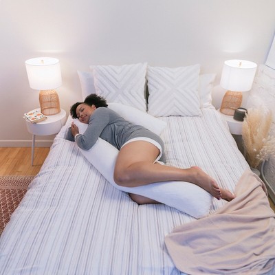 Medium/Large White Memory Foam Therapeutic Body Pillow
