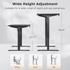 VECELO Electric Standing Office Desk Adjustable Height, Computer Desk with Headphone Hook, Memory Preset Gaming Desk, Dual-Motor,  Black - 4 of 4